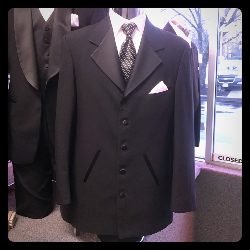 Retro 5 Button Notch Lapel Tuxedo Jacket - image 1